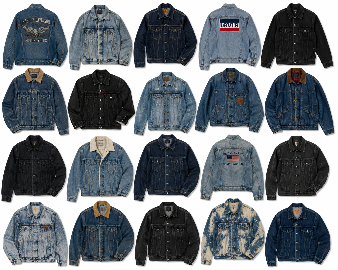 Vintage Denim Jackets Mix – Men & Women