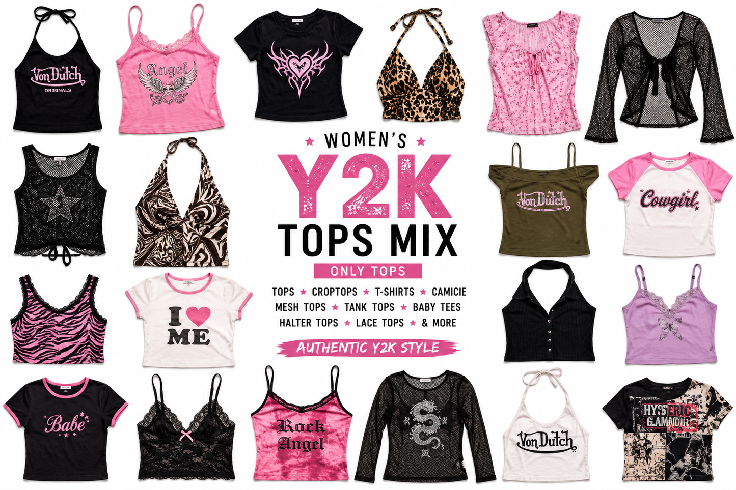 Tops y2k woman grade A mix 10 kg