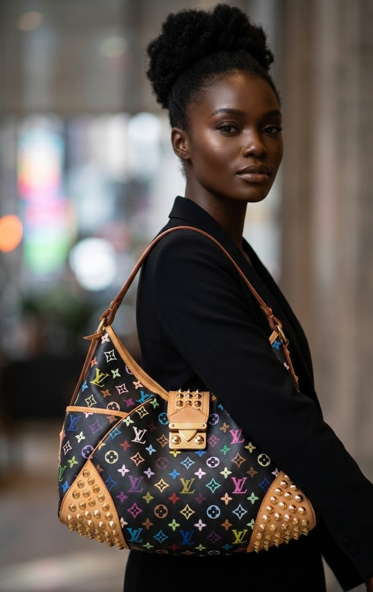 Louis Vuitton Chrissie MM Monogram Multicolore Noir