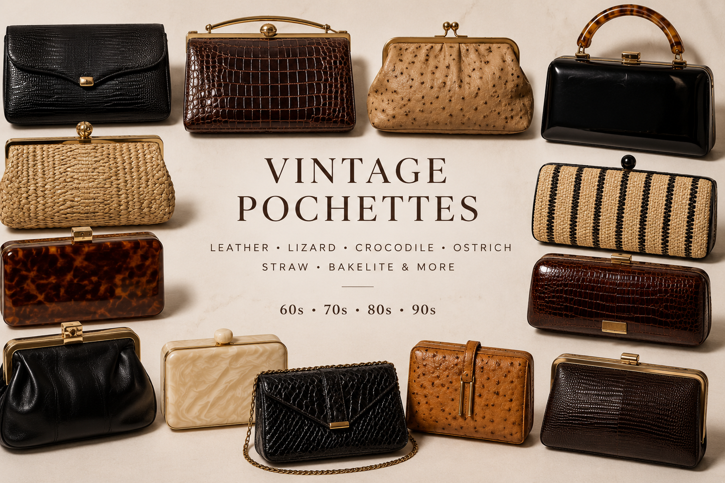 Bags mix vintage 60s to 90s A